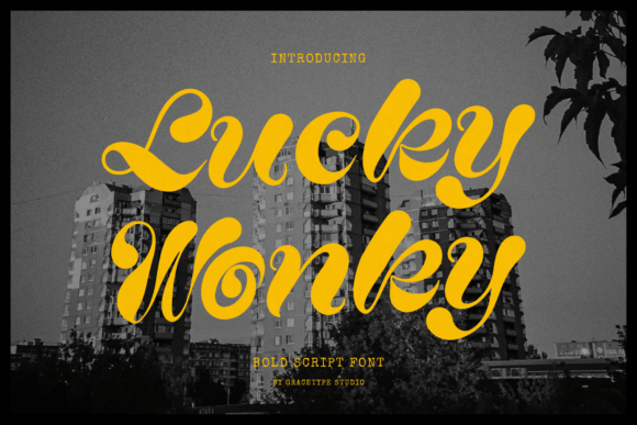 Lucky Wonky | Bold Script — original designer specimen by Gracetypestudio