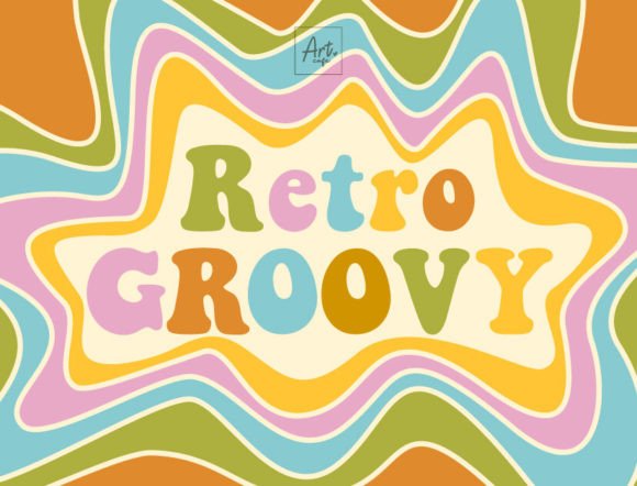 Retro Groovy — original designer specimen by Art cafe